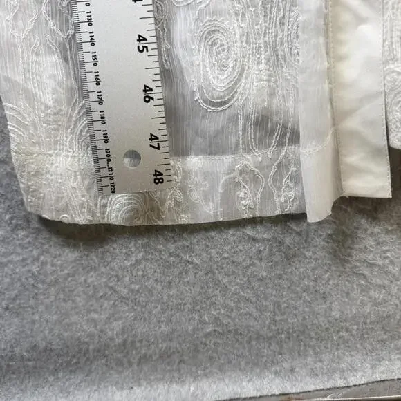 Chicos Women's Size One Size White Lace Detail Button Down 3/4 Sleeve Duster - Picture 5 of 9